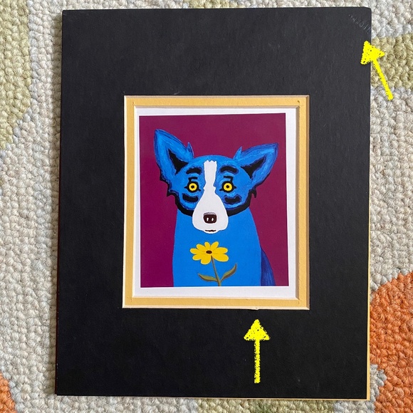 Y2K I George Rodrigue I Matted "Daisy" Blue Dog Note Card - Picture 6 of 16